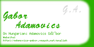 gabor adamovics business card
